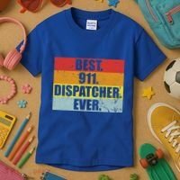 Best 911 Dispatcher Firstresponder Heroes Cute Gift Kids T-Shirt thumb 3