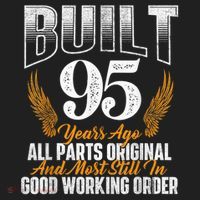 Built 95 Years Ago 95th Birthday 95 Years Old Bday Hat thumb 2