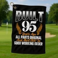 Built 95 Years Ago 95th Birthday 95 Years Old Bday Golf Towel thumb 1