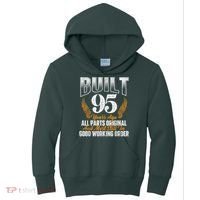 Built 95 Years Ago 95th Birthday 95 Years Old Bday Kids Hoodie thumb 0