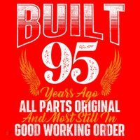 Built 95 Years Ago 95th Birthday 95 Years Old Bday Santa Hat thumb 1