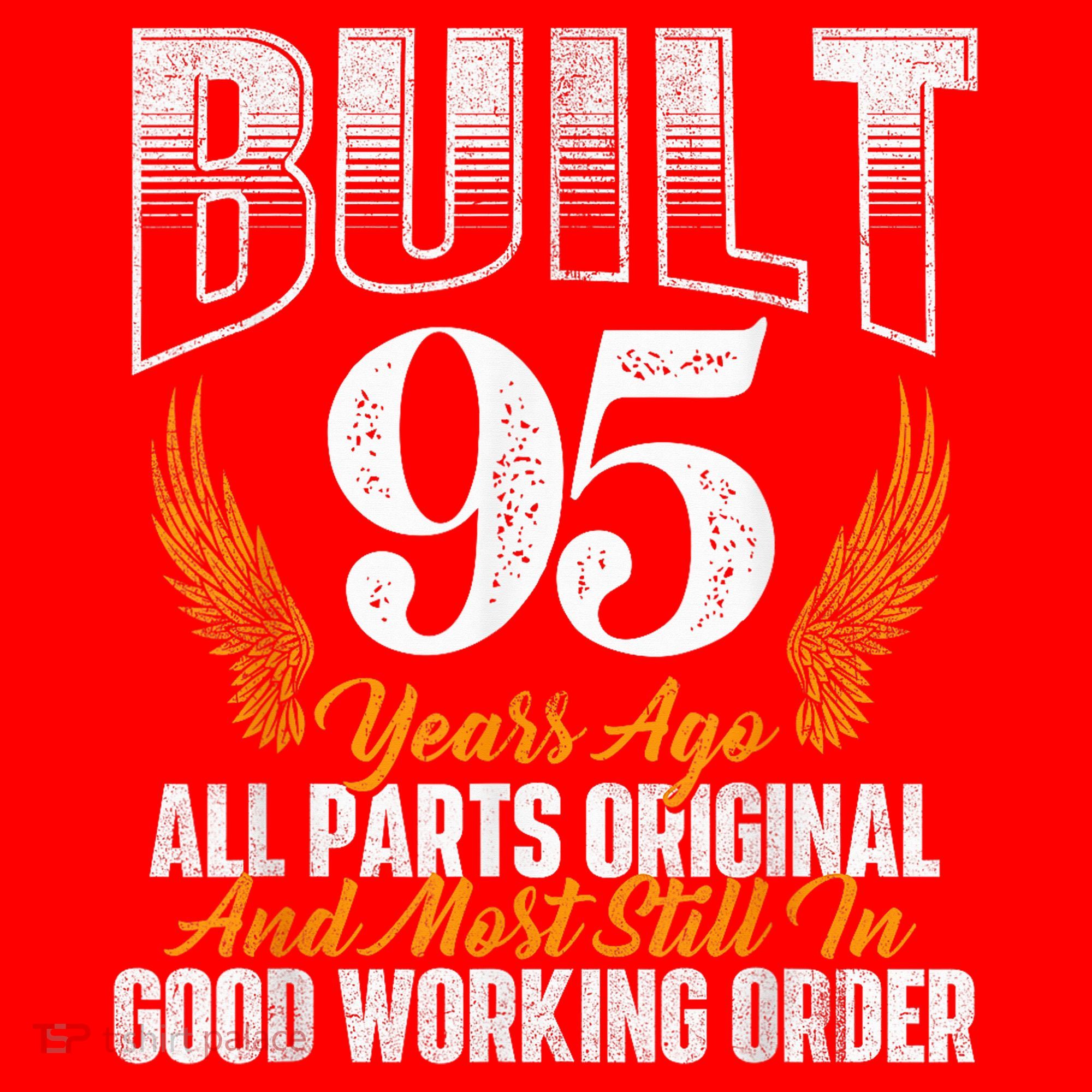Built 95 Years Ago 95th Birthday 95 Years Old Bday Santa Hat