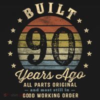 Built 90 Years Ago Funny Gift All Parts Original Funny Gift 90th Birthday Gift Women's Hoodie thumb 2