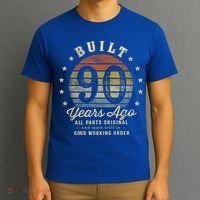 Built 90 Years Ago Funny Gift All Parts Original Funny Gift 90th Birthday Gift T-Shirt thumb 3