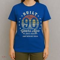 Built 90 Years Ago Funny Gift All Parts Original Funny Gift 90th Birthday Gift T-Shirt thumb 4