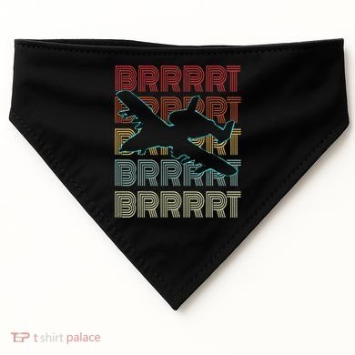 Brrrrt A 10 Warthog Vintage Retro Style USA-Made Doggie Bandana