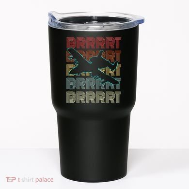 Brrrrt A 10 Warthog Vintage Retro Style Tumbler