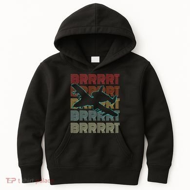 Brrrrt A 10 Warthog Vintage Retro Style Kids Hoodie