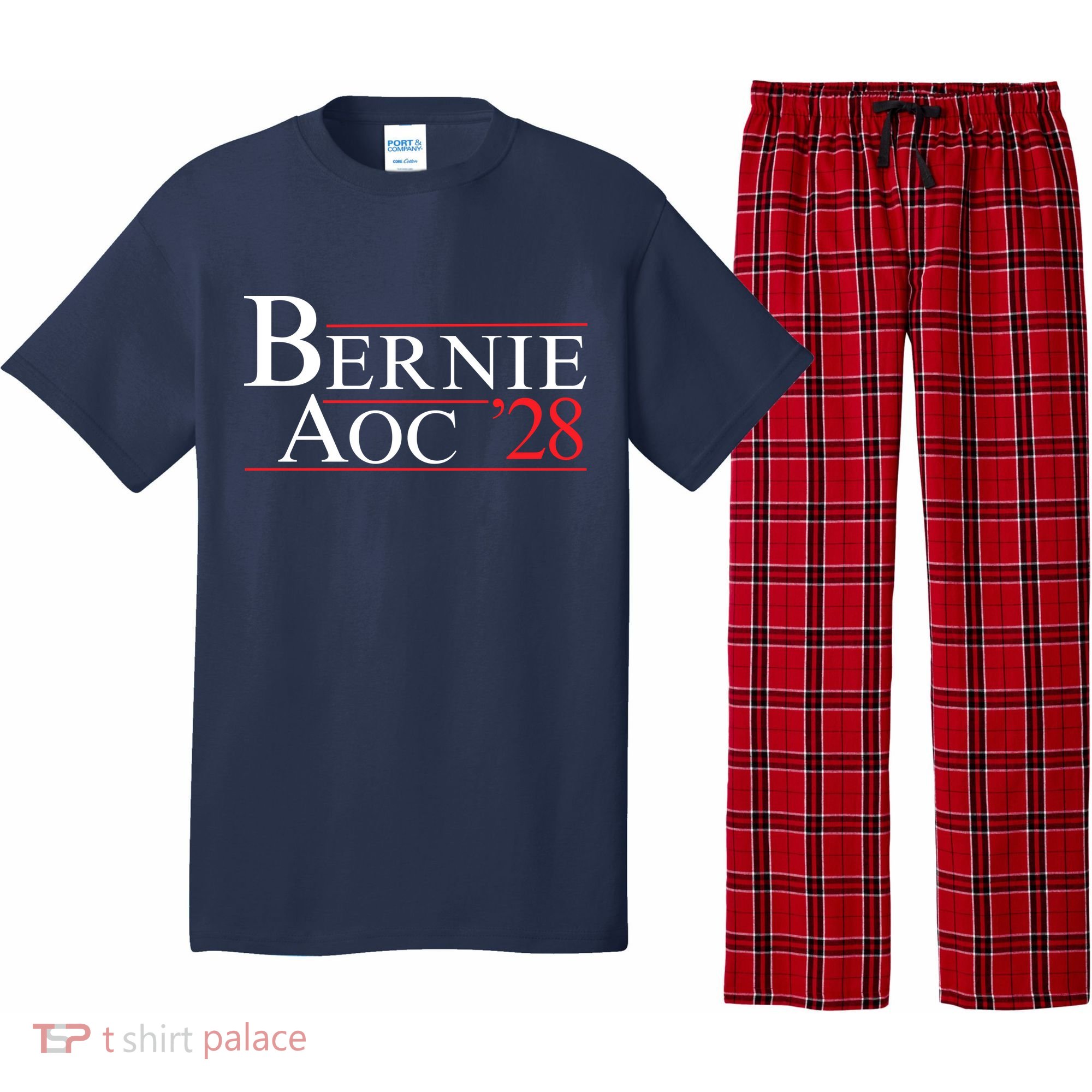 Bernie AOC 2028 Bernie Sanders Alexandria Cortez For President Democrat Party Pajama Set