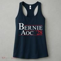 Bernie AOC 2028 Bernie Sanders Alexandria Cortez For President Democrat Party Women's Tank Top thumb 3