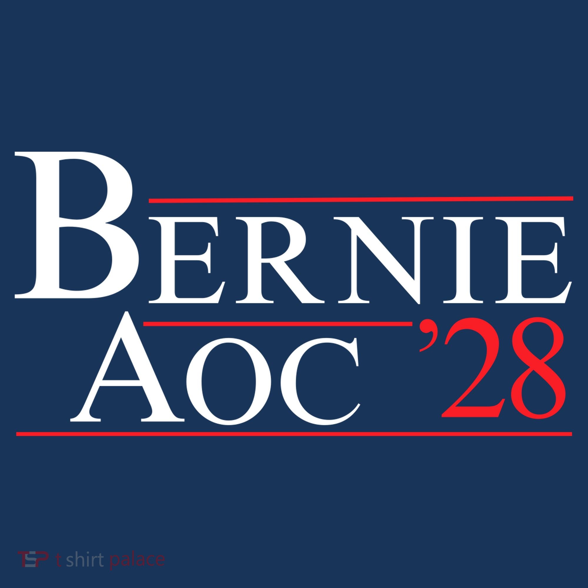 Bernie AOC 2028 Bernie Sanders Alexandria Cortez For President Democrat Party Kids Long Sleeve Shirt