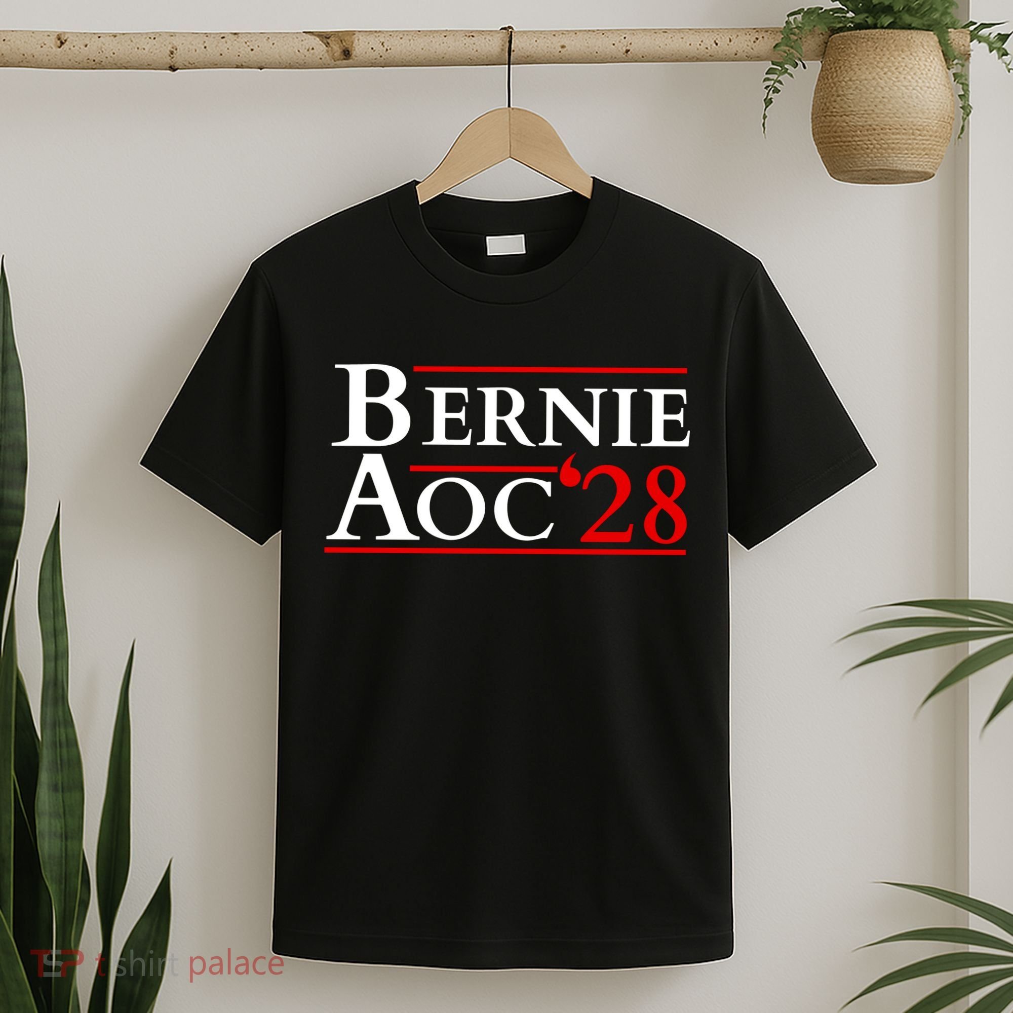 Bernie AOC 2028 Bernie Sanders Alexandria Cortez President  T-Shirt