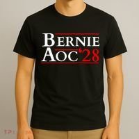 Bernie AOC 2028 Bernie Sanders Alexandria Cortez President  T-Shirt thumb 3