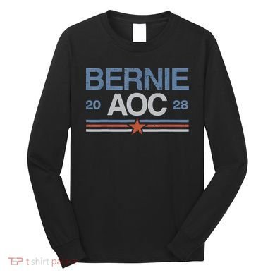 Bernie AOC 2028 For Progressives & Liberals Long Sleeve Shirt