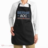 Bernie AOC 2028 For Progressives & Liberals Apron thumb 2