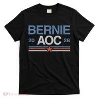 Bernie AOC 2028 For Progressives & Liberals T-Shirt thumb 0