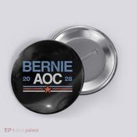 Bernie AOC 2028 For Progressives & Liberals Button thumb 0