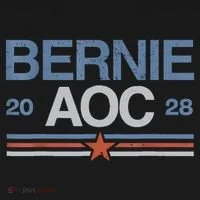Bernie AOC 2028 For Progressives & Liberals Button thumb 1