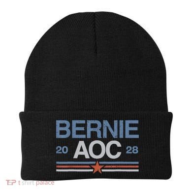 Bernie AOC 2028 For Progressives & Liberals Beanie