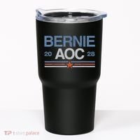Bernie AOC 2028 For Progressives & Liberals Tumbler thumb 0