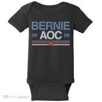 Bernie AOC 2028 For Progressives & Liberals Baby Bodysuit thumb 0