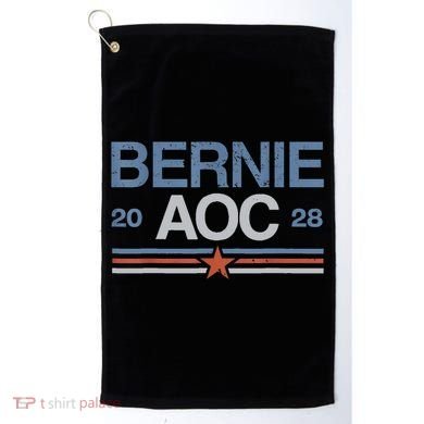Bernie AOC 2028 For Progressives & Liberals Golf Towel