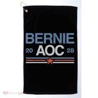 Bernie AOC 2028 For Progressives & Liberals Golf Towel thumb 0