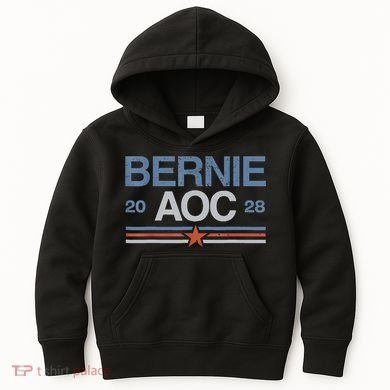 Bernie AOC 2028 For Progressives & Liberals Kids Hoodie