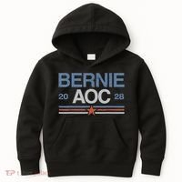 Bernie AOC 2028 For Progressives & Liberals Kids Hoodie thumb 0