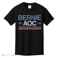 Bernie AOC 2028 For Progressives & Liberals Kids T-Shirt thumb 0