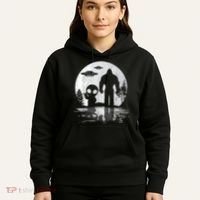 Bigfoot And Alien UFO Moon Sasquatch Bigfoot Lovers Hoodie thumb 5