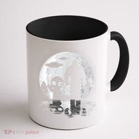 Bigfoot And Alien UFO Moon Sasquatch Bigfoot Lovers Coffee Mug thumb 1