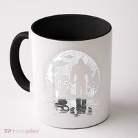 Bigfoot And Alien UFO Moon Sasquatch Bigfoot Lovers Coffee Mug thumb 0