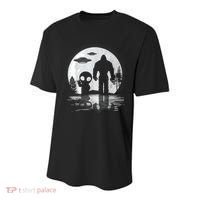 Bigfoot And Alien UFO Moon Sasquatch Bigfoot Lovers Youth Performance Sprint T-Shirt thumb 0