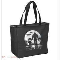 Bigfoot And Alien UFO Moon Sasquatch Bigfoot Lovers Tote Bag thumb 2