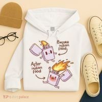 Before And After Indian Food Funny Hoodie thumb 4