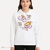 Before And After Indian Food Funny Hoodie thumb 5