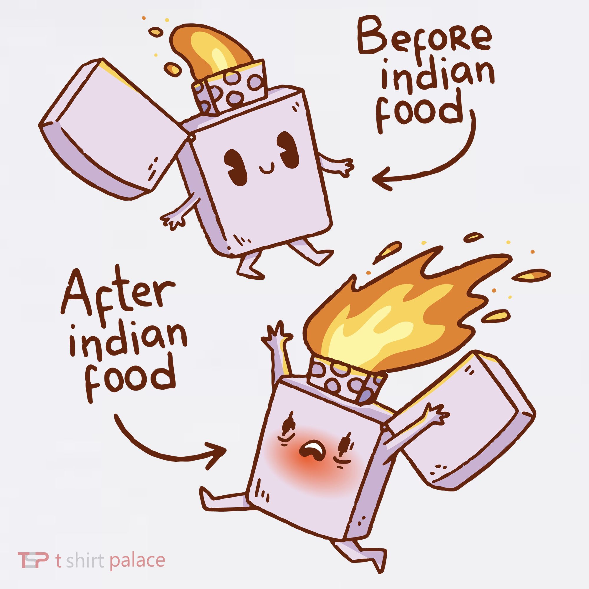 Before And After Indian Food Funny Hoodie