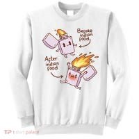 Before And After Indian Food Funny Sweatshirt thumb 0