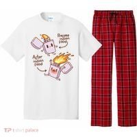 Before And After Indian Food Funny Pajama Set thumb 0