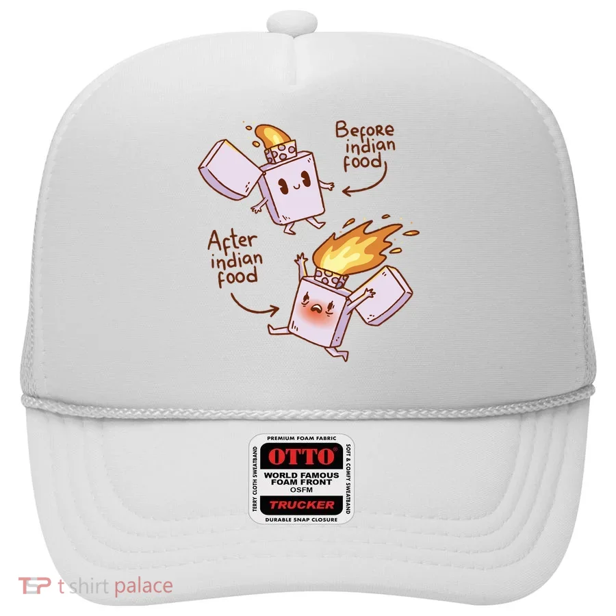 Before And After Indian Food Funny Hat