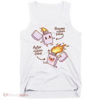 Before And After Indian Food Funny Tank Top thumb 0
