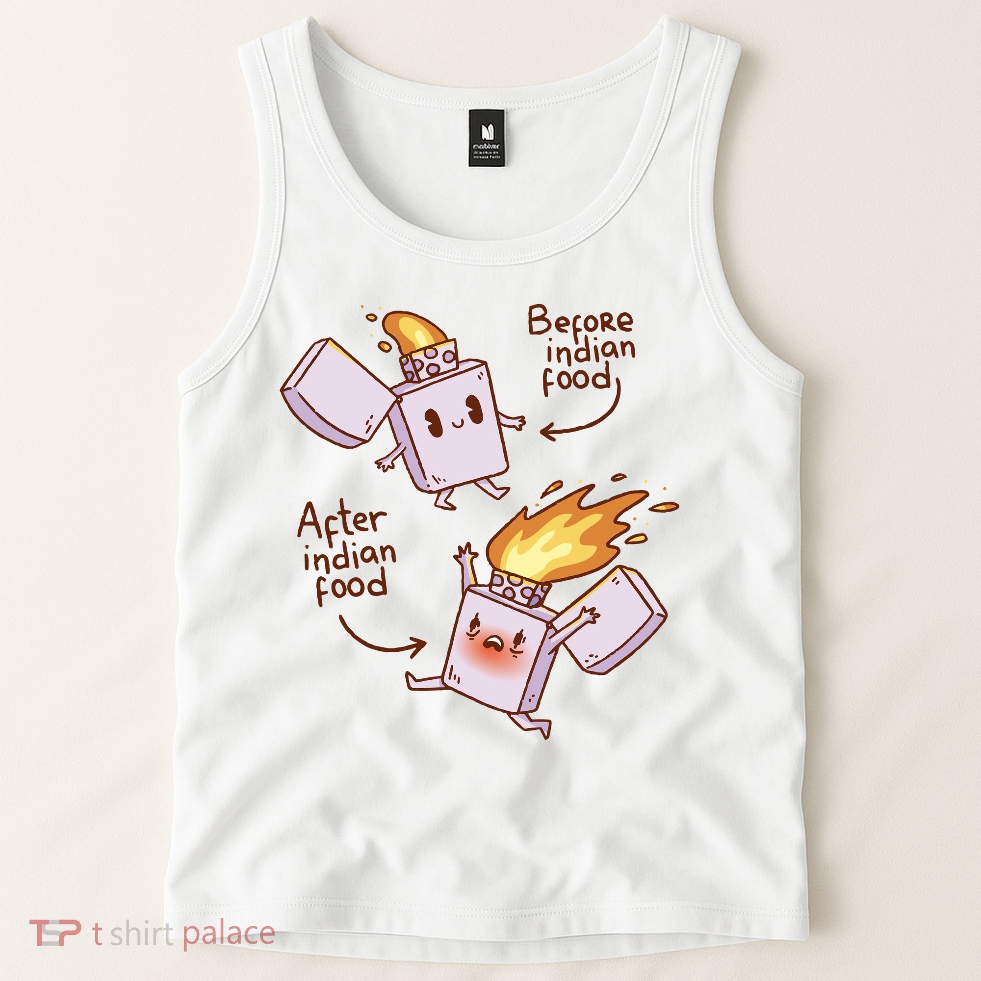 Before And After Indian Food Funny Tank Top