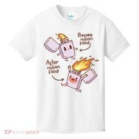 Before And After Indian Food Funny Kids T-Shirt thumb 0