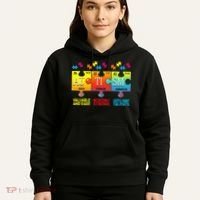 Black Autism Awareness Puzzle Classic Fit Short Sleeve Cotton & Polyester Blend Hoodie thumb 5