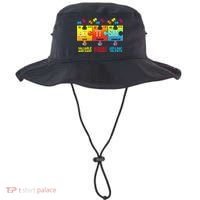 Black Autism Awareness Puzzle Classic Fit Short Sleeve Cotton & Polyester Blend Bucket Hat thumb 0