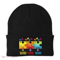 Black Autism Awareness Puzzle Classic Fit Short Sleeve Cotton & Polyester Blend Beanie thumb 0
