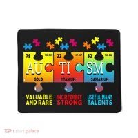 Black Autism Awareness Puzzle Classic Fit Short Sleeve Cotton & Polyester Blend Mousepad thumb 0