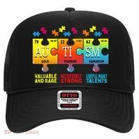 Black Autism Awareness Puzzle Classic Fit Short Sleeve Cotton & Polyester Blend Hat thumb 0