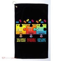 Black Autism Awareness Puzzle Classic Fit Short Sleeve Cotton & Polyester Blend Golf Towel thumb 0